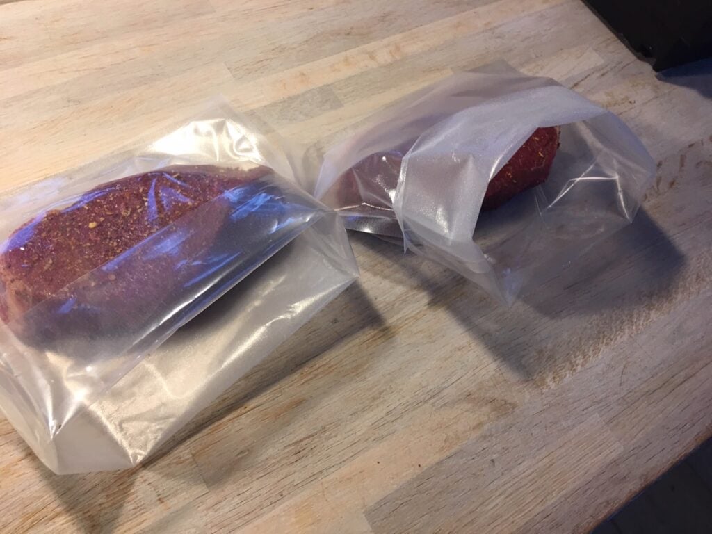2 Vakuumpakket bøfferne