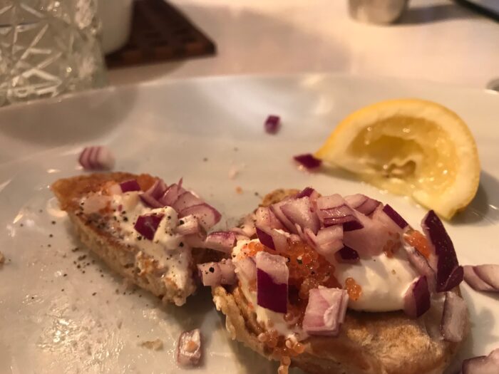 Blinis – med stenbiderrogn