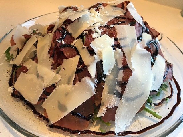 carpaccio anret med ost