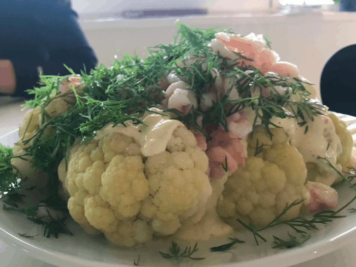 Blomkål med rejer